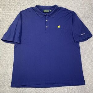 Master’s Tournament Polo Shirt Mens XXL Blue 60s Two Ply Mercerized Golf 90s VTG